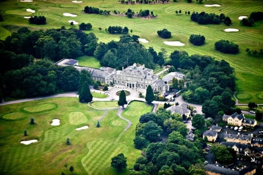 Faithlegg House and golf course from the air